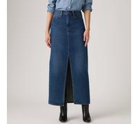 Gonna dritta longuette con spacco in denim Blu 42/44 (IT) - W29 (US) Tinta unita