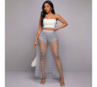 Gonna Elegante Da Festa Sera In Pizzo Trasparente Casual Moda Per Donne