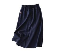Gonna Estiva da Donna Midi Lunga Gonna Midi A Vita Alta Regolabile con Tasche E Fiocchi, Stile Boho, Tinta Unita, per Il Tempo Libero, Vintage, con Gonna Lunga Gonne Midi