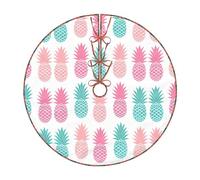 Gonna estiva per albero di Natale con stampa di ananas, decorazione per le vacanze, adatta per la tradizionale casa di campagna per albero di Natale