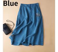 Gonna Etica Floreale Ricamata Sottile Abito Boho Retro Estate Larga Chic