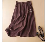 Gonna Etica Floreale Ricamata Sottile Abito Boho Retro Estate Larga Chic