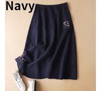 Gonna Etica Floreale Ricamata Sottile Abito Boho Retro Estate Larga Chic