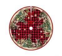 Gonna festiva per alberi di Natale con immagini dei cartoni animati realizzata per aggiungere un look allegro e migliorare l'atmosfera delle vacanze (B)