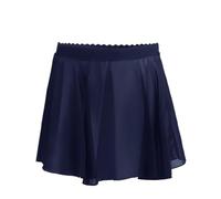 Gonna for pratica di danza for adulti for classica corta in vita elastica in chiffon for donna Per Donna(Deep Blue,S)