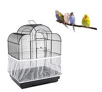 Gonna Gabbia per Uccelli,Rete Gabbia Uccelli,Copertura per Gabbia per Uccelli,Bird Cage Seed Catcher per Uccelli Pappagalli Ventilata Antipolvere Circonferenza Regolabile 88-166c