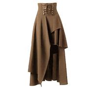 Gonna gonna steampunk con spalline vittoriana nera trambusto corsetto burlesque