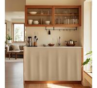 Gonna Impermeabile per Lavello da Cucina, Tende Autoadesive per Armadietti sotto La Scrivania per La Privacy, Ideale per Lavanderia E Arredamento Domestico Khaki 52W x 63L (Pack of 1)