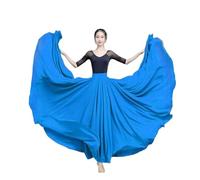 Gonna in chiffon da 720 gradi, gonne lunghe a 2 strati, eleganti abiti da spettacolo, gonna in garza, abiti da pratica di balletto, altalena larga Per Donna Ballerino Professionista(Sky blue,L Length