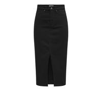ONLY Onlsiri-Gonna con Apertura Frontale DNM Gua Noos Jeans, Nero, S Donna