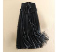 Gonna In Rete Da Donna Tutu In Tulle Patchwork Strati Alta Vita A Pois Elegante