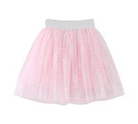Gonna in tulle con glitter | gonna tutù tinta unita per bambini con elastico in vita come costume per balletto, danza e carnevale | tulle multistrato con sottili fili glitter per feste