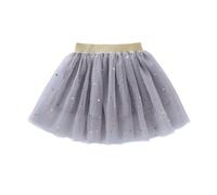Gonna in tulle da bambina con stelle glitterate, tutù, gonna da balletto, da principessa, per feste, da 1 a 10 anni, grigio., 5-6 Jahre