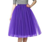 Gonna in Tulle Donna, Gonna da Prestazione Elegante E Classica per Donna con Stile Casual E Tinta Unita