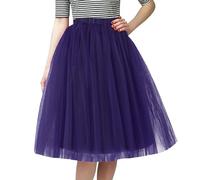 Gonna in Tulle Donna, Gonna da Prestazione Elegante E Classica per Donna con Stile Casual E Tinta Unita