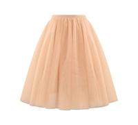 Gonna in Tulle Donna, Sottogonna Tutu Rock di Natale Elegante Gonnellino Danza Classica Dress Ballet 80s Costumi per Party Carnevale Champagne S