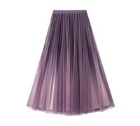 Gonna in tulle, elegante gonna da strega, elastica, sottogonna plissettata, lunghezza al ginocchio, sottogonna, asimmetrica, lunga, taglie grandi, gonna a pieghe ad A, per carnevale, midi e fate