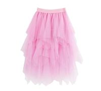 Gonna in Tulle, Lunga da Donna, a Vita Alta, con Linea ad A, 50 Basse, in Tulle Irregolare, Elasticizzata, a Vita Alta, in Rete, per Feste, Carnevale