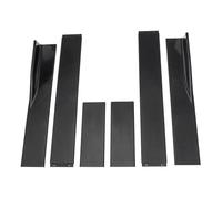 Gonna Laterale 2M Per Ford Per Mustang GT Per Shelby GT500 2000-2022 Kit Di Estensione Splitter Grembiule Labbro Winglet Minigonne Laterali Alettoni Laterali(Nero)