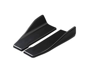 Gonna Laterale Auto 35/48 cm ABS Paraurti per auto Spoiler Labbro posteriore Diffusore Gonna laterale Barre Angolo in fibra di carbonio Minigonne Laterali(35cm-Glossy Black)
