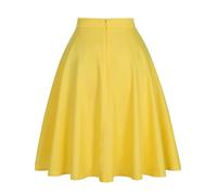 Gonna longuette da donna in cotone bianco francese anni '50 a vita alta una linea vintage floreale pin up swing gonne, 2, S