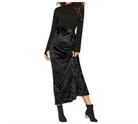 Gonna lunga da donna con paillettes | gonna lunga elegante invernale calda maxi gonna in velluto con paillettes di grandi dimensioni gonna termica glitterata linea A maxi gonne matrimonio festa