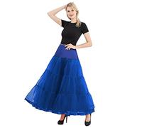 Gonna lunga da donna elegante a sovrapposto, ideale sotto la sposa, cerimonia, ballo, con supporto integrato e finitura raffinata