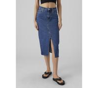 Vero Moda - Vmveri Hr Calf Denim Skirt Ga Noos Blu - Abbigliamento XS Blu