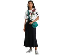 Gonna lunga in raso nero Desigual Demi da donna XS