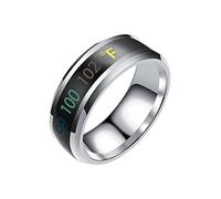 Gonna matura 6 Anelli Coppia Temperatura Indicatore Intelligente Anello Magico Anelli Anelli Compatibile con Fare Set, 10, Rame, Non pietra preziosa