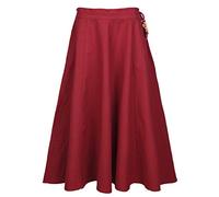 Battle-Merchant Gonna Medievale Lucia per Bambine - in Cotone - Costume Vichingo - Rosso - 9-11 Anni