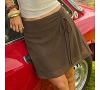 Gonna midi a vita stretta con coulisse in stile Stoccolma, in chiffon a pois, linea ad A, perfetta per vacanze, ritorno a casa e laurea, per inverno/autunno L,M,S,XL,XSBlocchi di coloreTessuto intrecc