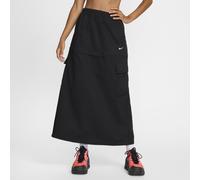 Gonna midi cargo in tessuto a vita media Nike Essential - Donna - Nero XS (IT 36-38)