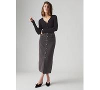 Gonna midi con bottone Nero / Can We Pretend levi > clothing > women > skirts