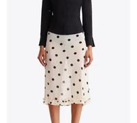 Gonna Midi Donna See Through Low Rise Volant Y2K Ruches in Pizzo