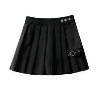 Gonna Mini Asimmetrica Pieghettata Punk Gotica A Quadri Bandage Hollow