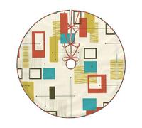 Gonna moderna per albero di Natale di metà secolo, decorazione classica per albero di Natale, decorazioni per la festa di Capodanno