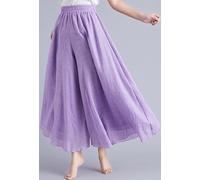 Gonna Pantalone Cotone Donna Tinta Unita Woman Maxi Plain Light Trousers TRA057