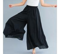 Gonna Pantalone Cotone Donna Tinta Unita Woman Maxi Plain Light Trousers TRA057