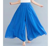Gonna Pantalone Cotone Donna Tinta Unita Woman Maxi Plain Light Trousers TRA057