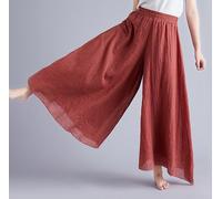 Gonna Pantalone Cotone Donna Tinta Unita Woman Maxi Plain Light Trousers TRA057