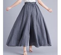 Gonna Pantalone Cotone Donna Tinta Unita Woman Maxi Plain Light Trousers TRA057