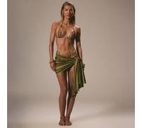 Gonna pareo da spiaggia con laccetti laterali e righe laterali, stile drappeggiato, primavera estate, cool, sexy, abbigliamento da spiaggia, costumi da bagno, vacanza a Ibiza L,M,S,XL,XSBlocchi di col