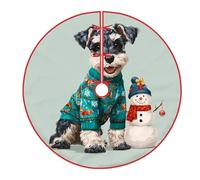 Gonna per albero di Natale a forma di cane, maglione natalizio con pupazzo di neve, turchese, decorazioni natalizie sotto l'albero per la casa, centro commerciale, interni ed esterni, decorazioni per