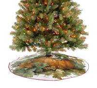 Gonna per albero di Natale a forma di rana seduta su una zucca, 90 cm, rotonda, decorazione per albero di Natale, decorazione per albero di Natale