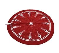 Gonna per albero di Natale, bambola senza volto, diametro 120 cm, rotonda, a maglia su entrambi i lati, gonna ad albero, copertura base, piedini ornamentali, base, base, copertura per albero, casa e