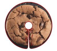 Gonna per albero di Natale con biscotti al cioccolato, 76 cm, decorazioni per albero di Natale, decorazioni per gonna per albero di Natale, feste di Natale e Capodanno