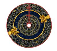 Gonna per albero di Natale con fiocco, elegante decorazione floreale natalizia con blu navy sotto l'albero, per la casa, il centro commerciale, l'interno e l'esterno, decorazioni per feste, 60 polli