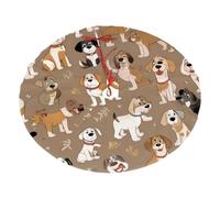 Gonna per albero di Natale con motivo squadra di cani, 76,2 cm, decorazione per feste di Natale e Capodanno