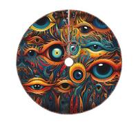 Gonna per albero di Natale con stampa a 2 occhi, adatta per Natale, feste, vacanze e decorazioni di Capodanno